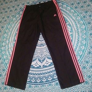Adidas Pink striped track pants
